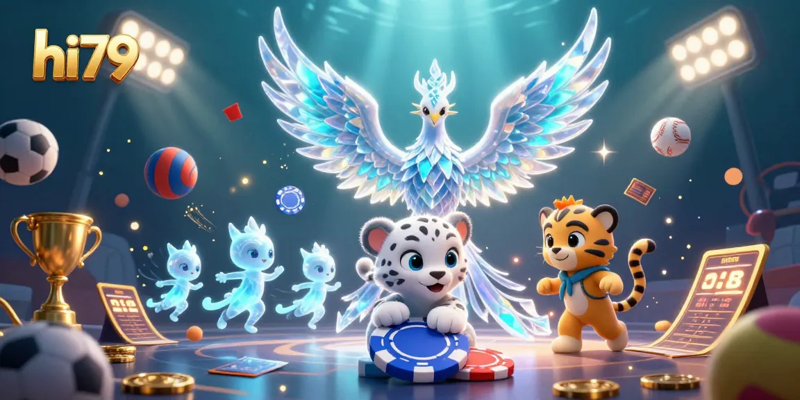 Experience the excitement of hi79 with a captivating scene featuring a snow leopard and magical creatures.