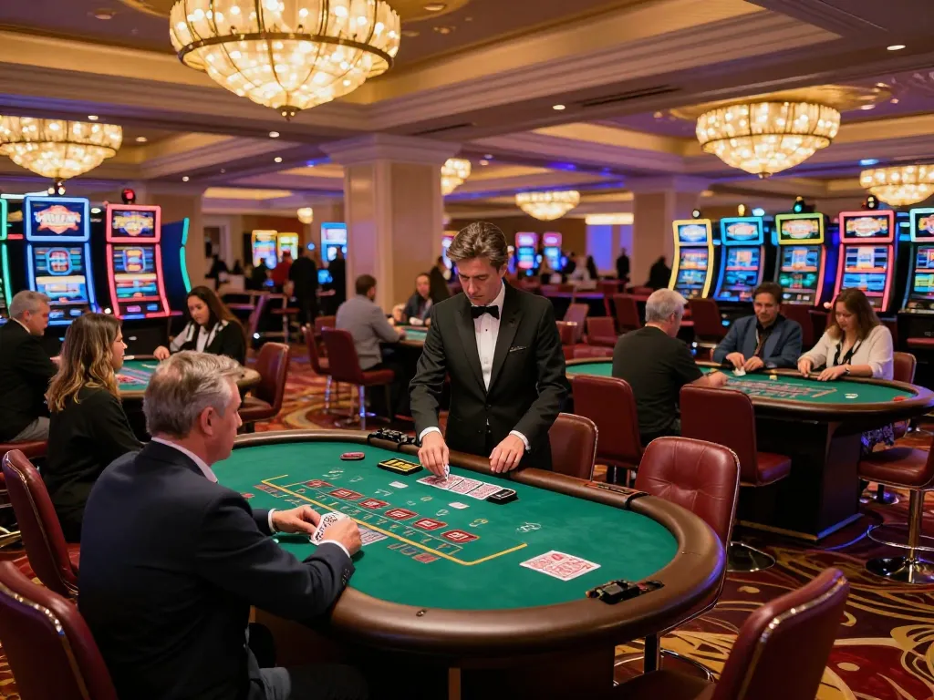 Experience thrilling blackjack gameplay at 789WIN casino with elegant dealers and exciting atmosphere.