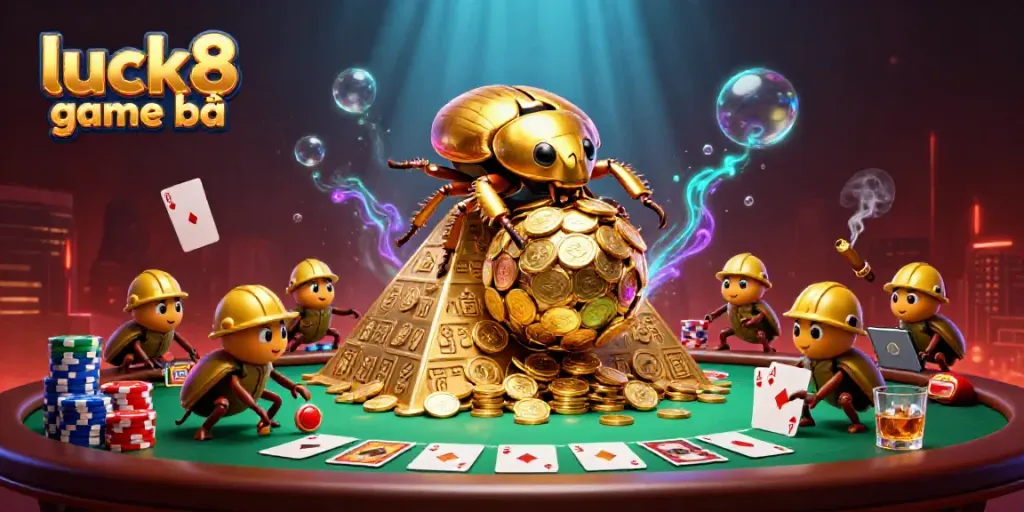 Engage with the luck8 game bài universe, where strategies and winning hands collide in a vibrant casino scene.