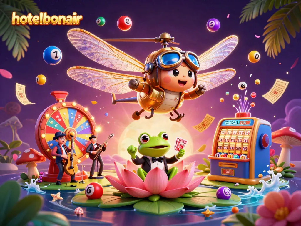 Experience fun gaming at hotelbonair with lively characters and colorful casino elements.