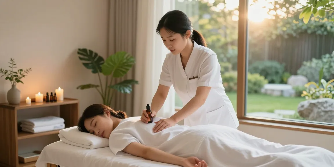 Experienced therapist delivering 종로출장마사지 in a tranquil spa setting with calming decor.