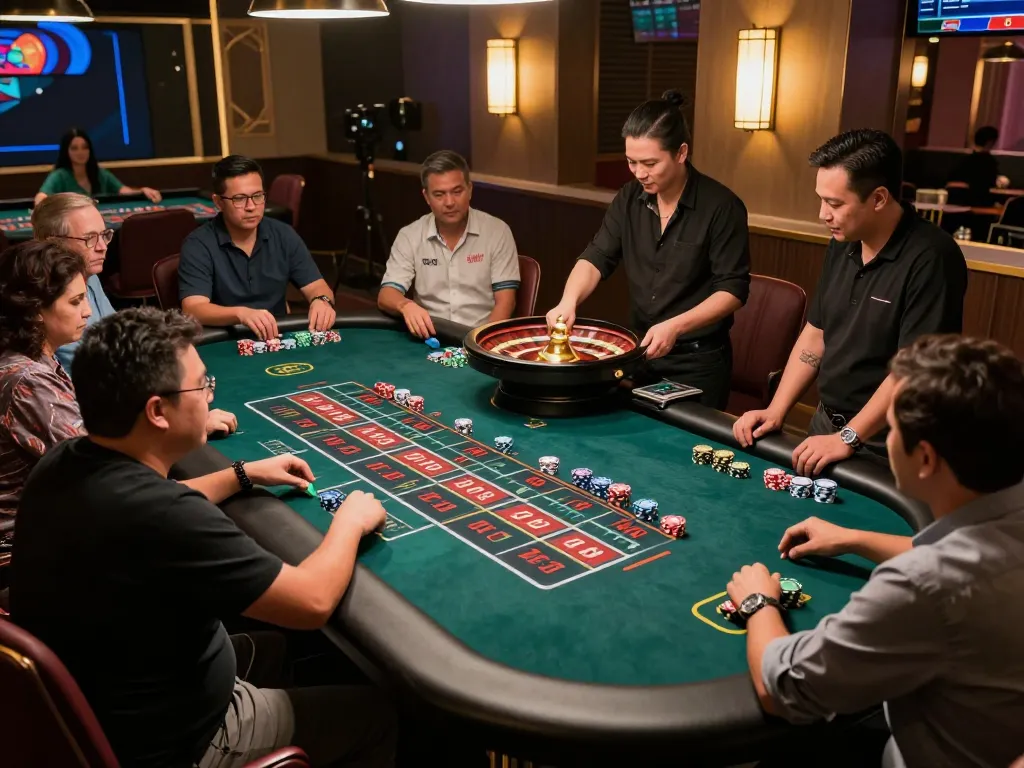 Players engaging in live roulette at Fly88, enjoying a dynamic online gaming experience.
