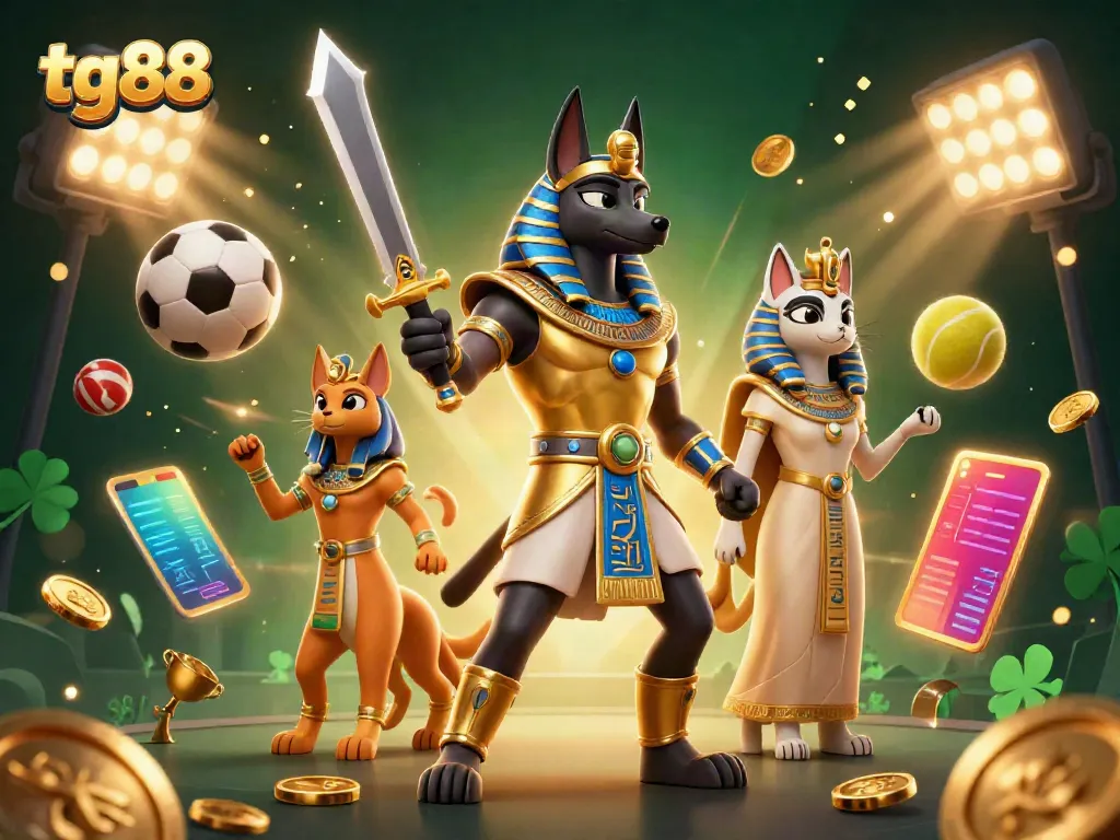 Experience the thrill of tg88 with 3D cartoon characters and dynamic betting elements in a vibrant casino scene.