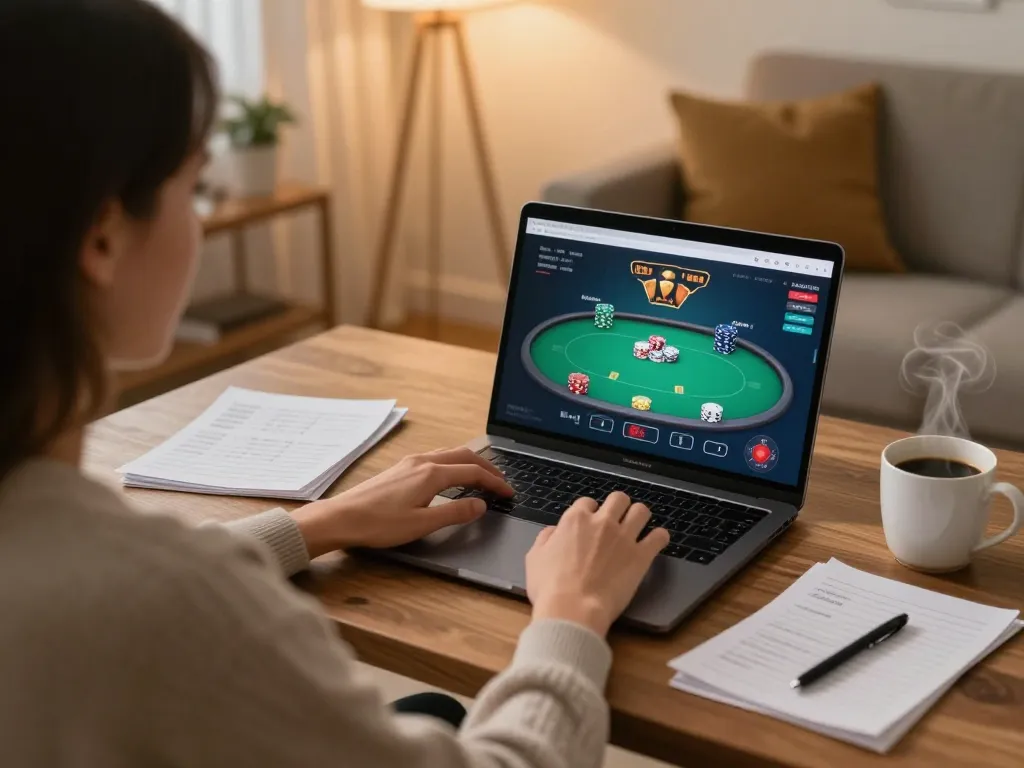 Engaging in online casino gaming at home with ck444s promoting responsible gambling and strategic gameplay.