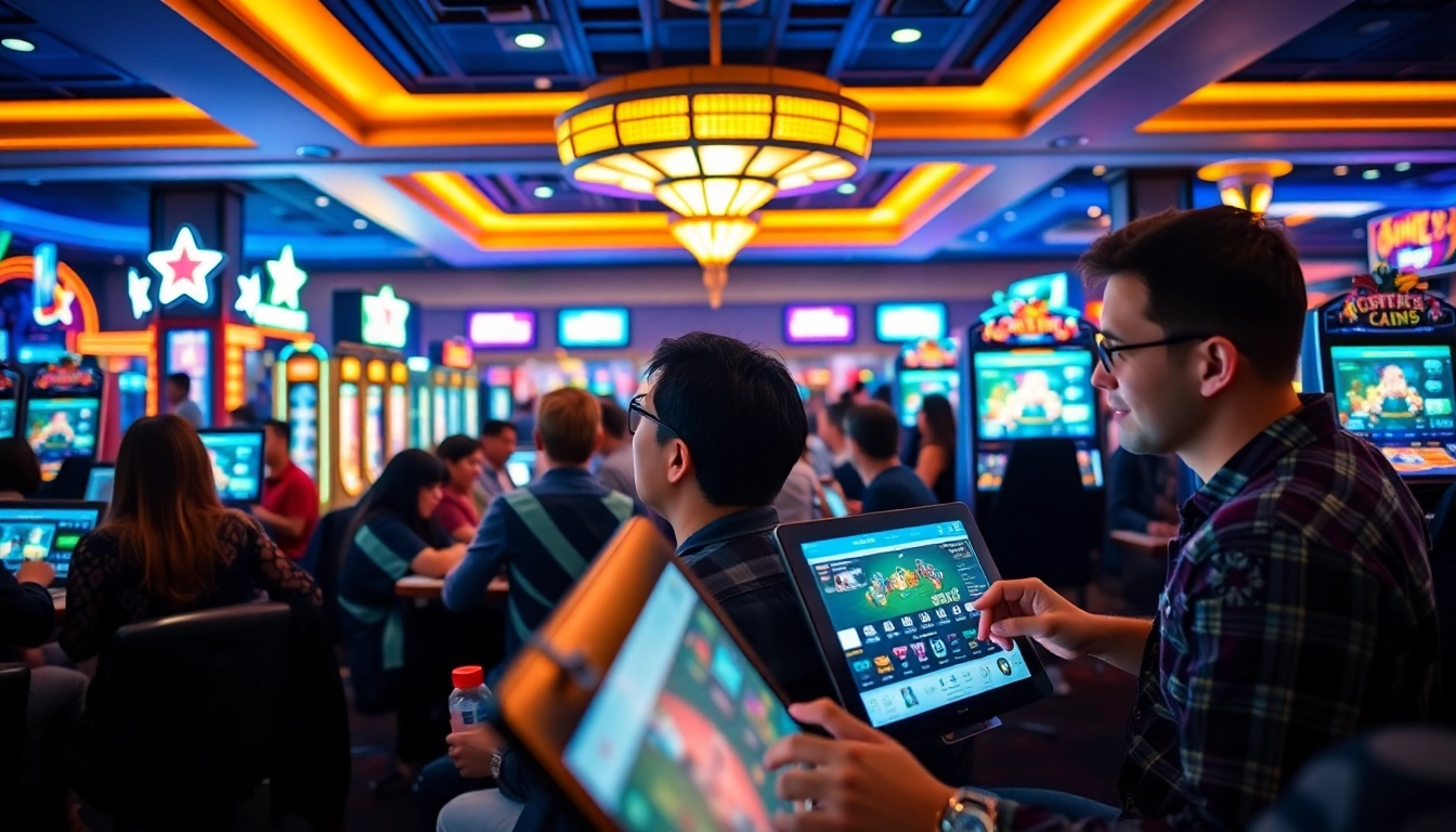 Engaged players at TK88 online casino, showcasing vibrant gaming atmosphere at tk88win.live.