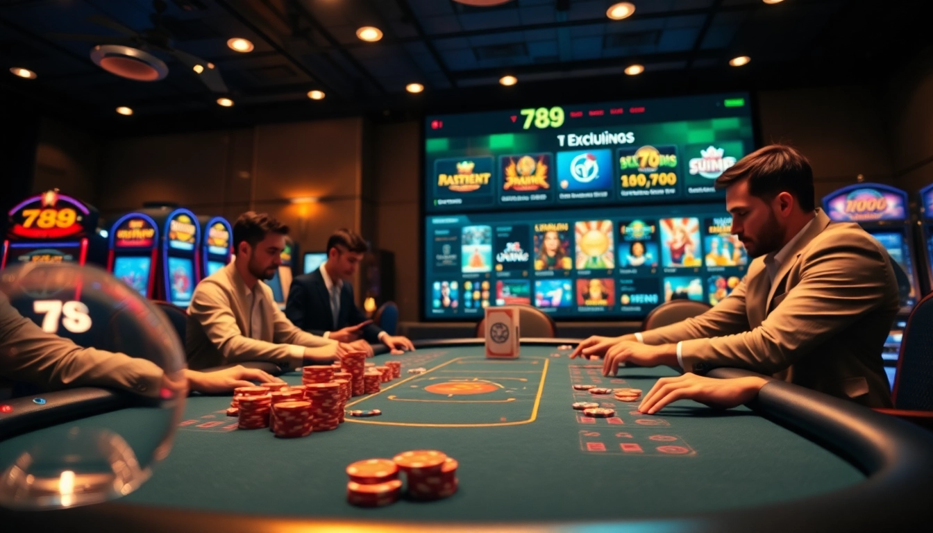 Exciting poker action at 789 club with vibrant casino elements and thrilling gameplay.