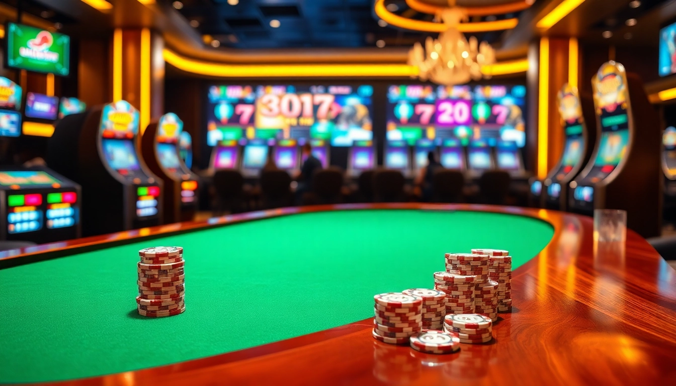 Exciting rik vip gaming experience featuring vibrant casino tables and dynamic betting.