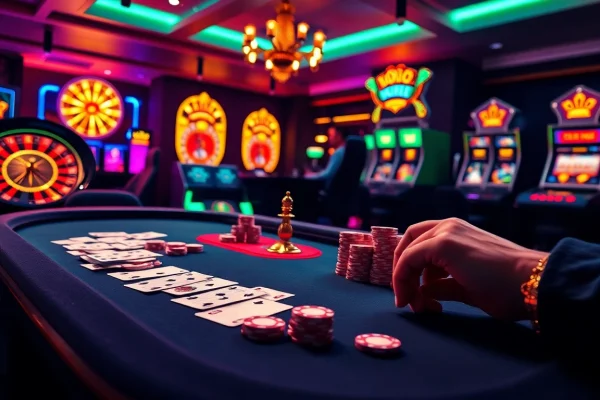 Experience thrilling gameplay at https://one88.sa.com/ with vibrant poker chips and engaging casino tables.