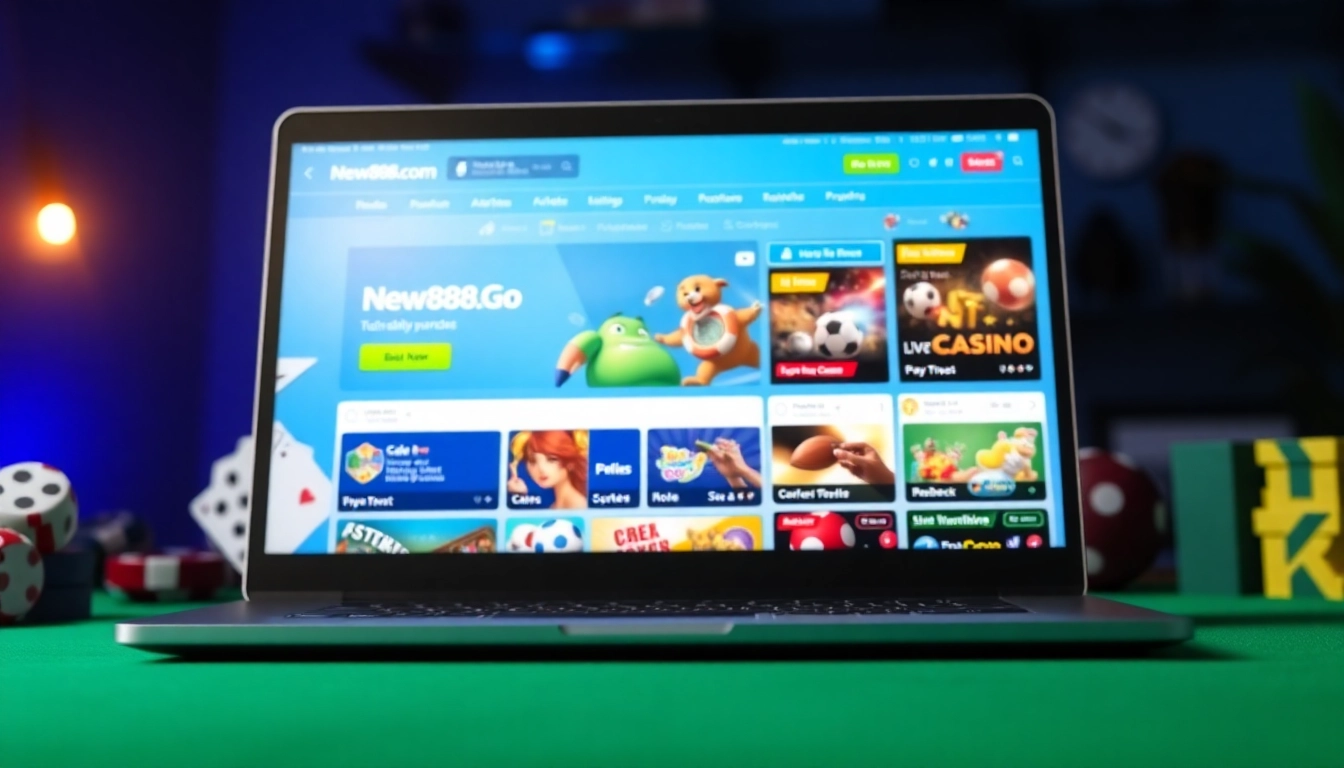 Interactive gaming platform interface of new88go.com showcasing exciting betting options.
