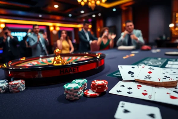 Engaged players placing bets on HAYBET's luxurious online casino platform.
