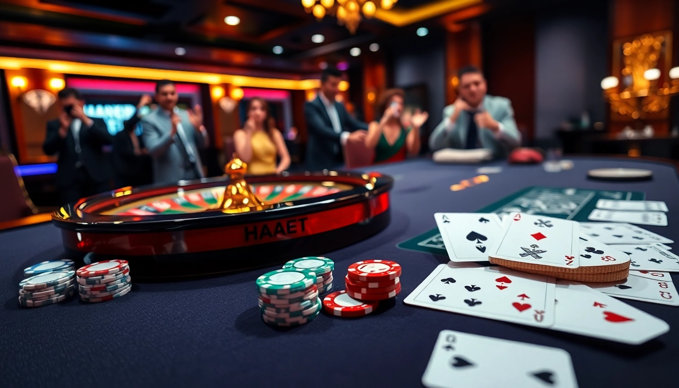 Engaged players placing bets on HAYBET's luxurious online casino platform.