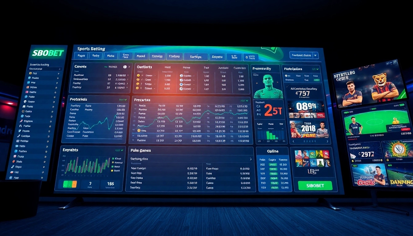 Engaging digital betting interface showcasing sbobet.dance with vibrant sports gaming options and user-friendly design.