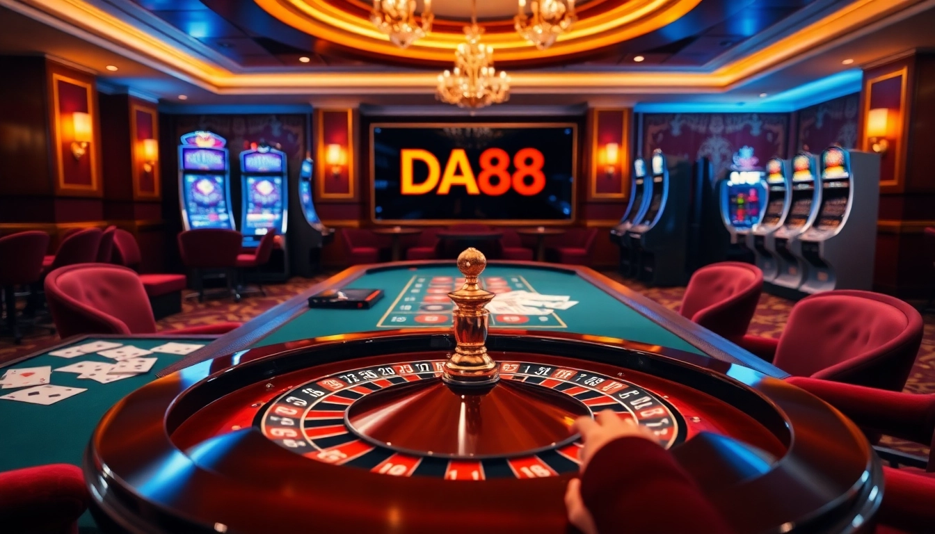 Experience the excitement of gambling at https://da88j.com/ with lavish casino tables and vibrant game displays.