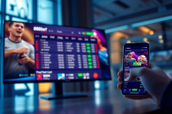 Dynamic betting interface of 888b.bet showcasing modern sports wagering features.